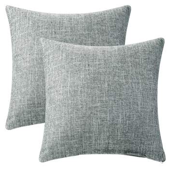 Grey Throw Pillow Covers For Couch Sofa Bed, Cotton Linen