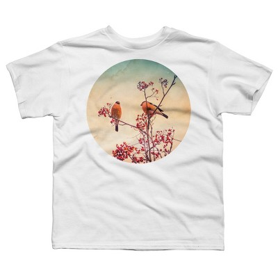 Boy's Design By Humans Bullfinch eat rowan By AnnArtshock T-Shirt