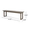 Wooakway Rustic 61" L Weather-resistant Acacia Wood Patio Bench with Classic Slat Panel Durable Solid Hardwood Frame for Garden Sunroom Poolside - 4 of 4