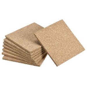 Unique Bargains Cork Heat Resistant DIY Tableware Square Coasters 8 Pcs - 1 of 3