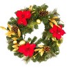 Barton Christmas Artificial Pre-Lit Teardrop Swag Wreath Garland Ornaments - 3 of 4