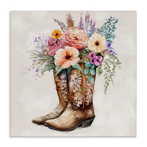 Stupell Industries Country Cowboy Boots Bouquet Canvas Art - 1 of 4