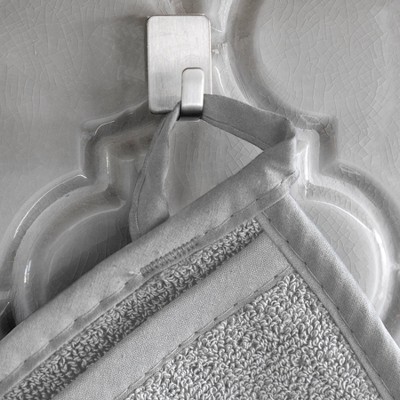 Gray Terry Cloth Cotton Pocket Mitt Pot Holders, Set of Two