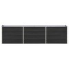 vidaXL Garden Raised Bed Galvanized Steel 94.5"x15.7"x17.7" Anthracite - 3 of 4