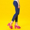 Allegra K Women's Platform Pleated Bow Slingback Block High Heel Sandals - 4 of 4