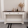 Hyleory Rustic Distressed Wood Console Table with Storage Drawers - 2 of 4