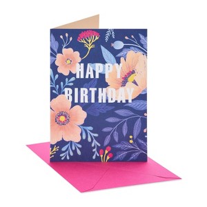 Birthday Card Beautiful Day: Carlton Cards Floral Botanical Design, Multicolored, Vertical Fold, Birthday Celebration - 1 of 4