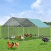Vipbear Large Chicken Coop Run with Immersed Wire Mesh, Metal Chicken Coop for Heavy Duty Chicken Run for Yard with Waterproof Cover and Secure Lock - 2 of 4