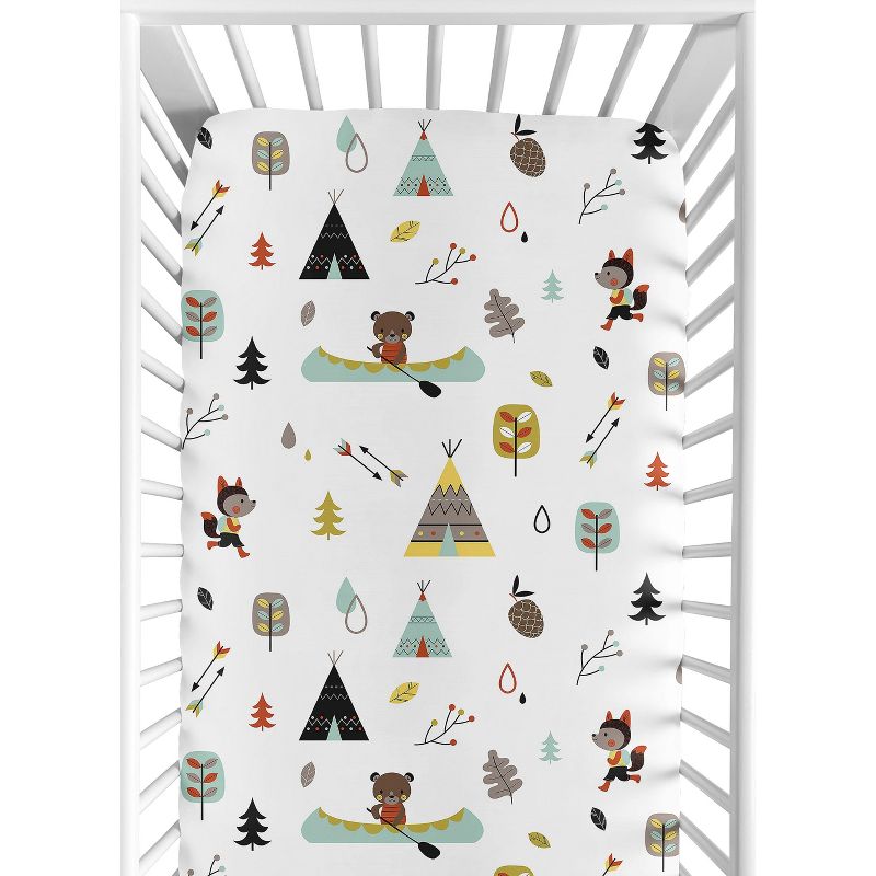 Sweet Jojo Designs Gender Neutral Unisex Baby Fitted Crib Sheet Outdoor Adventure Multicolor, 1 of 8