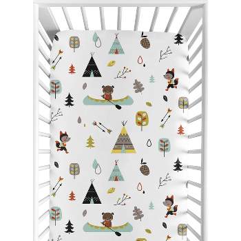 Sweet Jojo Designs Gender Neutral Unisex Baby Fitted Crib Sheet Outdoor Adventure Multicolor