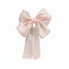 Anna-Kaci Oversized Satin Bow Hair Clip with Long Ribbon Tails and Glossy Finish - 4 of 4