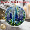 Lupine with Butterfly Ornament Ornament – Christmas Decoration & Christmas Ornament; Round Ceramic - 3 of 4