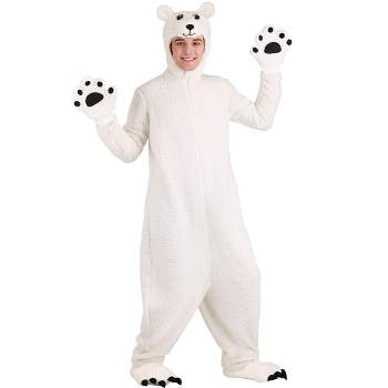 Halloweencostumes.com X Large Arctic Polar Bear Costume For Kids, Black ...