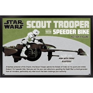 Trends International Star Wars: New Vintage - Speeder Bike Framed Wall Poster Prints - 1 of 4