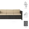 GDFStudio Venice Outdoor 76.75" Wicker 3-Seater Sofa with Water-Resistant Cushions - 4 of 4