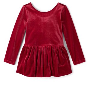 The Children's Place Toddler Girls Long Sleeve Velour Bubble Dress Red 4T - 1 of 2