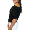 Women's Asymmetric Off-the-shoulder Top - DELUC - 3 of 4