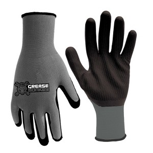 Grease Monkey L Latex Honeycomb Black/Gray Dipped Gloves - 1 of 1