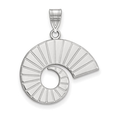 Black Bow Jewelry 10k White Gold Colorado State Rams NCAA Large Pendant