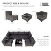 Nertpow Deluxe 7-Piece Outdoor Patio Furniture Set: Versatile Patio Set for Backyard, Lawn & Poolside Settings, Grey Rattan Grey Cushion - 3 of 4
