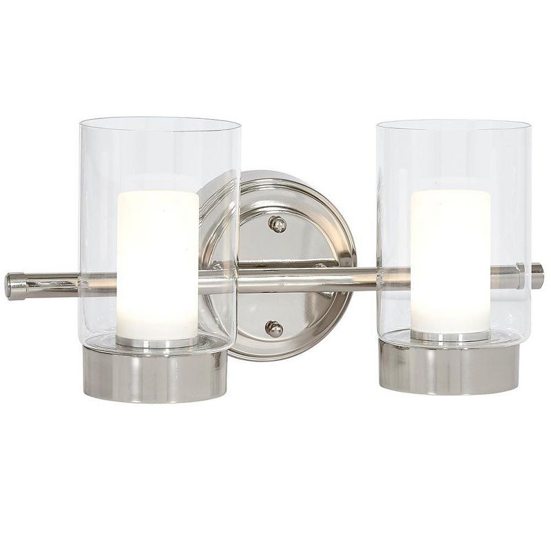 Hamilton Hills Polished Nickel Candle Light Fixture - Double Sconce, 1 of 4