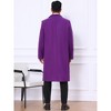 Lars Amadeus Men's Single Breasted Notch Lapel Formal Winter Long Overcoat - 3 of 4