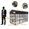 Extra Large Welded Wire Dog Kennel Anti-rust Metal Pet Playpen Outdoor Anti-UV Heavy Duty Dog Crate House Waterproof - 4 of 4