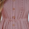Women's Sleeveless Eyelet Summer Dress with Elastic Waist - Cupshe - 3 of 4