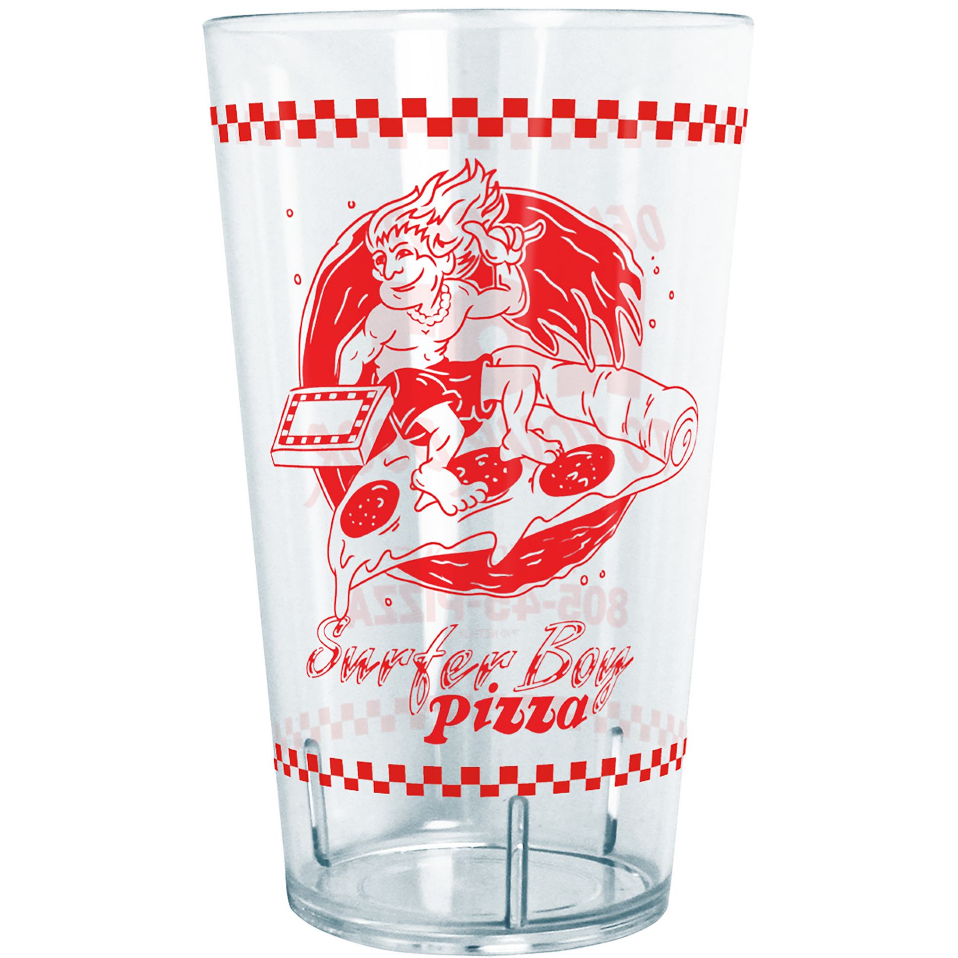 Stranger Things Surfer Boy Pizza  Tritan Drinking Cup - Clear - 24 oz.