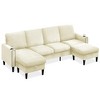 VYNXARIA Chenille Sectional Sofa with High Density Memory Foam, 4 Seat Comfy Modular Sofa Couch for Living Room - 3 of 4