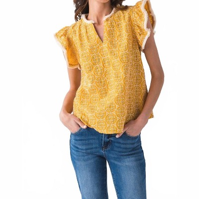Women's Kaleidescope Fringe Top - voy