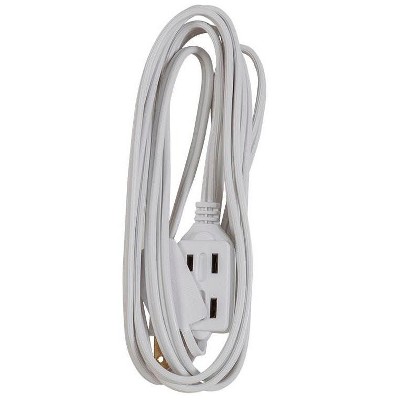 Monoprice Power Cords Extension Cord - 9 Feet - White | 16AWG 3-Outlet Polarized NEMA 1-15 Indoor, 13A/1625W