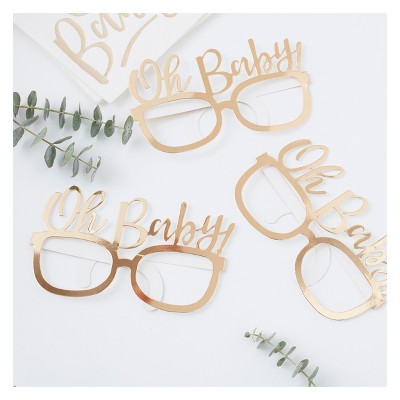 8ct "Oh Baby" Party Glasses Rose Gold