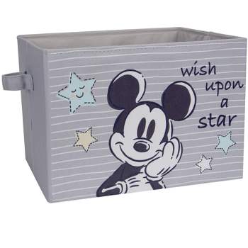 Lambs & Ivy Disney Mickey Mouse Gray Foldable Storage Basket/Container/Bin