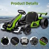 24V Electric Go Kart for Kids, with 2 * 150W Motors, Adjustable Seat, 8mph Speed, Led Lights, for Children Ages 6-15 - 3 of 4