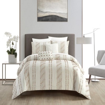 INK+IVY Suri Clipped Jacquard Comforter Set in selling Grey Full/Queen