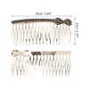 Unique Bargains Women's Bow Tie Shape Hair Insert Combs Black 1 Pc - 2 of 3