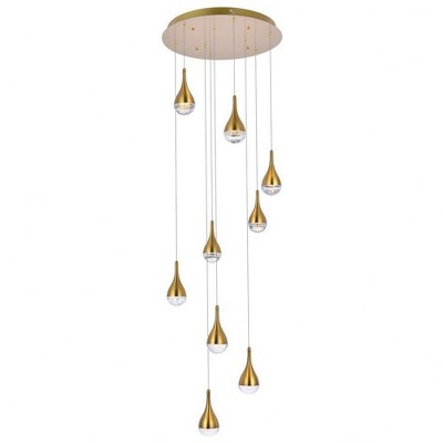 Elegant Lighting Amherst 9 - Light Chandelier in  Satin Gold