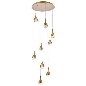 Elegant Lighting Amherst 9 - Light Chandelier in  Satin Gold - 1 of 4