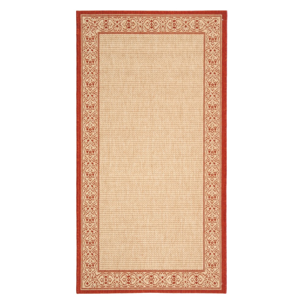 2'7in x 5' Antibes Outdoor Rug Natural/Red - Safavieh