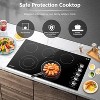 36 Inch cooktop,8900 W 5 Stoves,Double power control Burner,Hot Surface Indicator,Waste heat alarm,Knob control,Scratch-resistant vitro ceramic glass - image 3 of 4