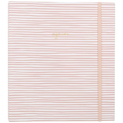 2021-22 Academic Planner 8.75" x 6.875" Concealed Wire Weekly/Monthly Pink Stripe - Sugar Paper Essentials