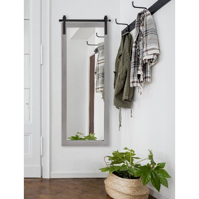 Cates Rustic Full-Length Barn Door-Inspired Wood Mirror, 55" x 22"