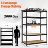 Heavy Duty Garage Shelving Units,5-Tier Adjustable Storage Shelves,60x24x72in, Adjustable Storage Shelving, Metal Storage Utility Racks Shelf Unit - 3 of 4