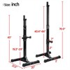 Yaheetech 2pcs Adjustable Standard Solid Squat Stands Rack Black