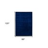 Navy Blue Wool Hand Woven Area Rug - 3 of 4