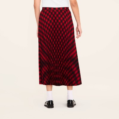 Women's Buffalo Check Midi A-Line Pleated Skirt - Woolrich