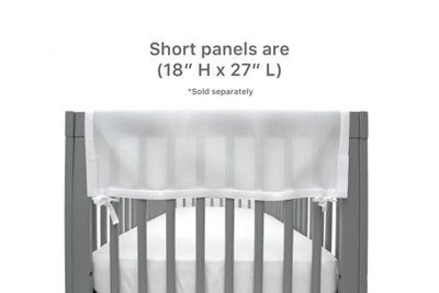 Breathable™ Mesh Crib RailGuard™ Teething Cover, White, 27” Short