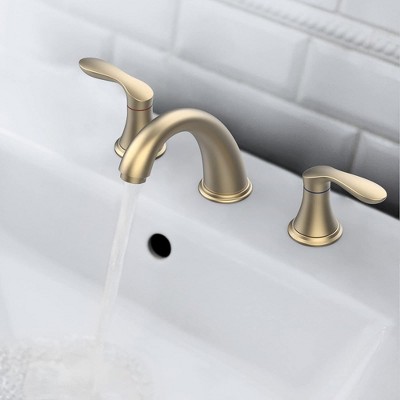 Whizmax Bathroom Faucet,8 Inch Bathroom Faucets for Sink 3 Hole, Widespread Bathroom Faucet with Pop up Drain and cUPC Lead-Free Hose