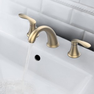 Whizmax Bathroom Faucet,8 Inch Bathroom Faucets for Sink 3 Hole, Widespread Bathroom Faucet with Pop up Drain and cUPC Lead-Free Hose - 1 of 4